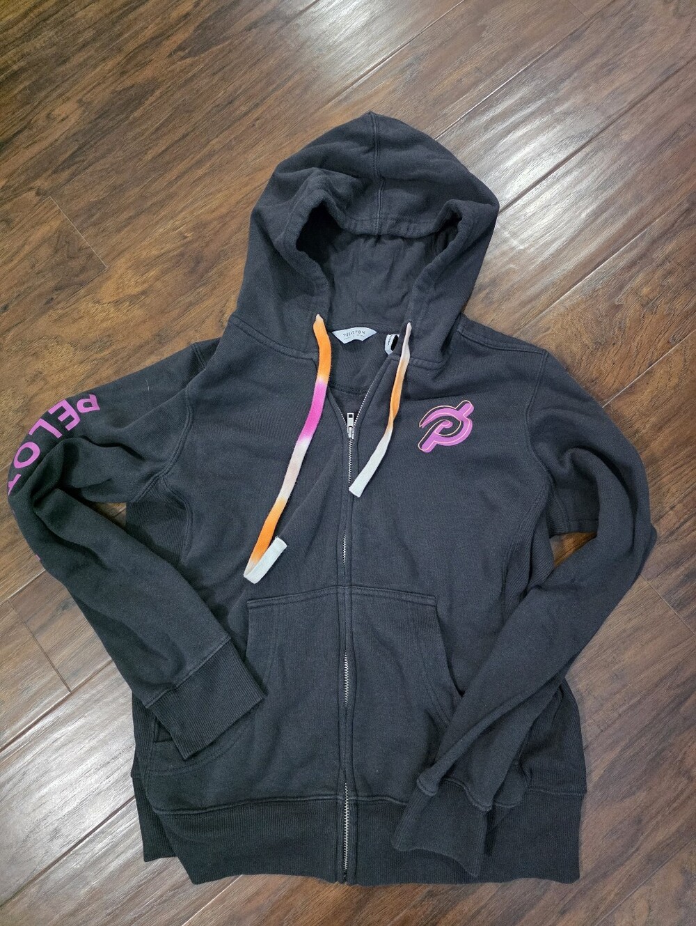 Peloton Ultimate Full Zip Up Hoodie Dark Gray Sweatshirt‎ Large